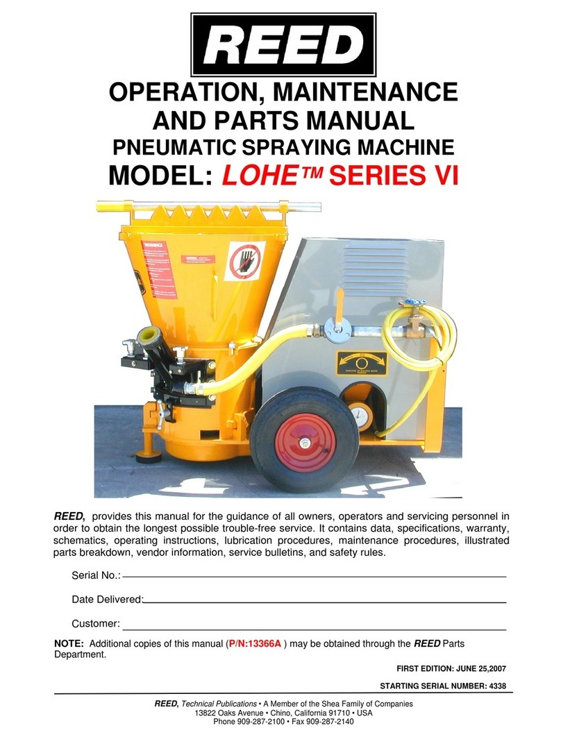 REED LOHE VI Series Operation, maintenance and parts manual