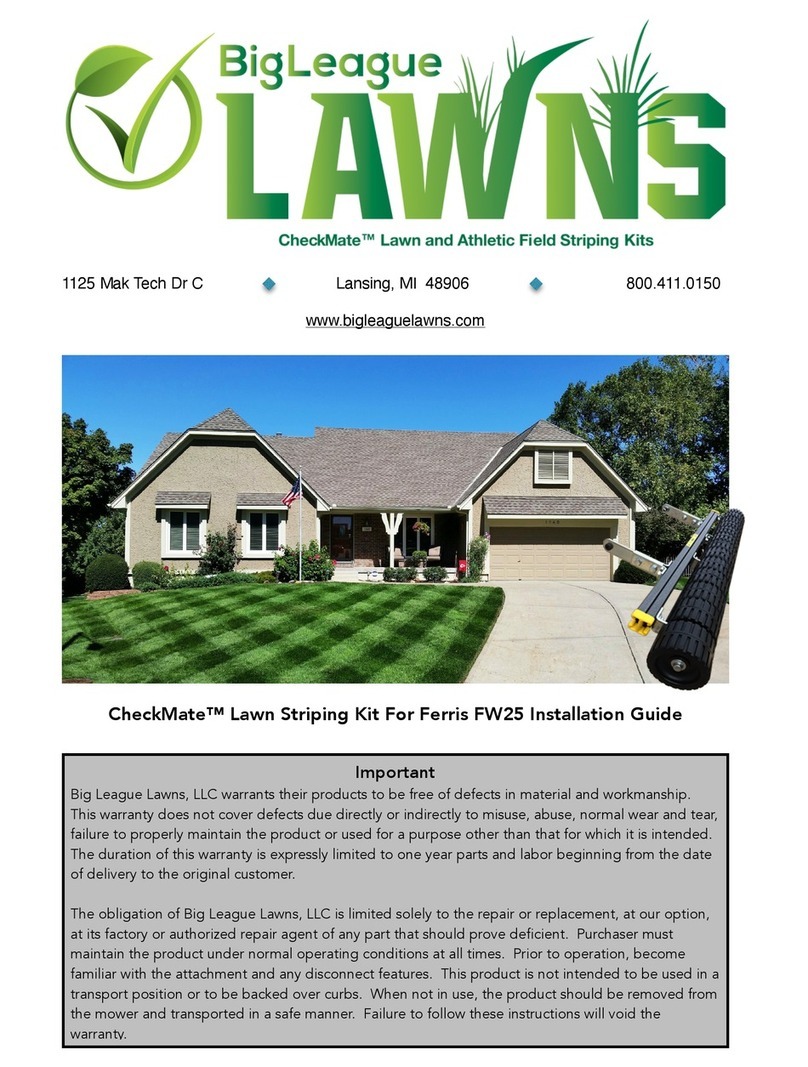 Big League Lawns CheckMate Lawn Striping Kit installation guide Big League Lawns CheckMate Lawn Striping Kit installation guide