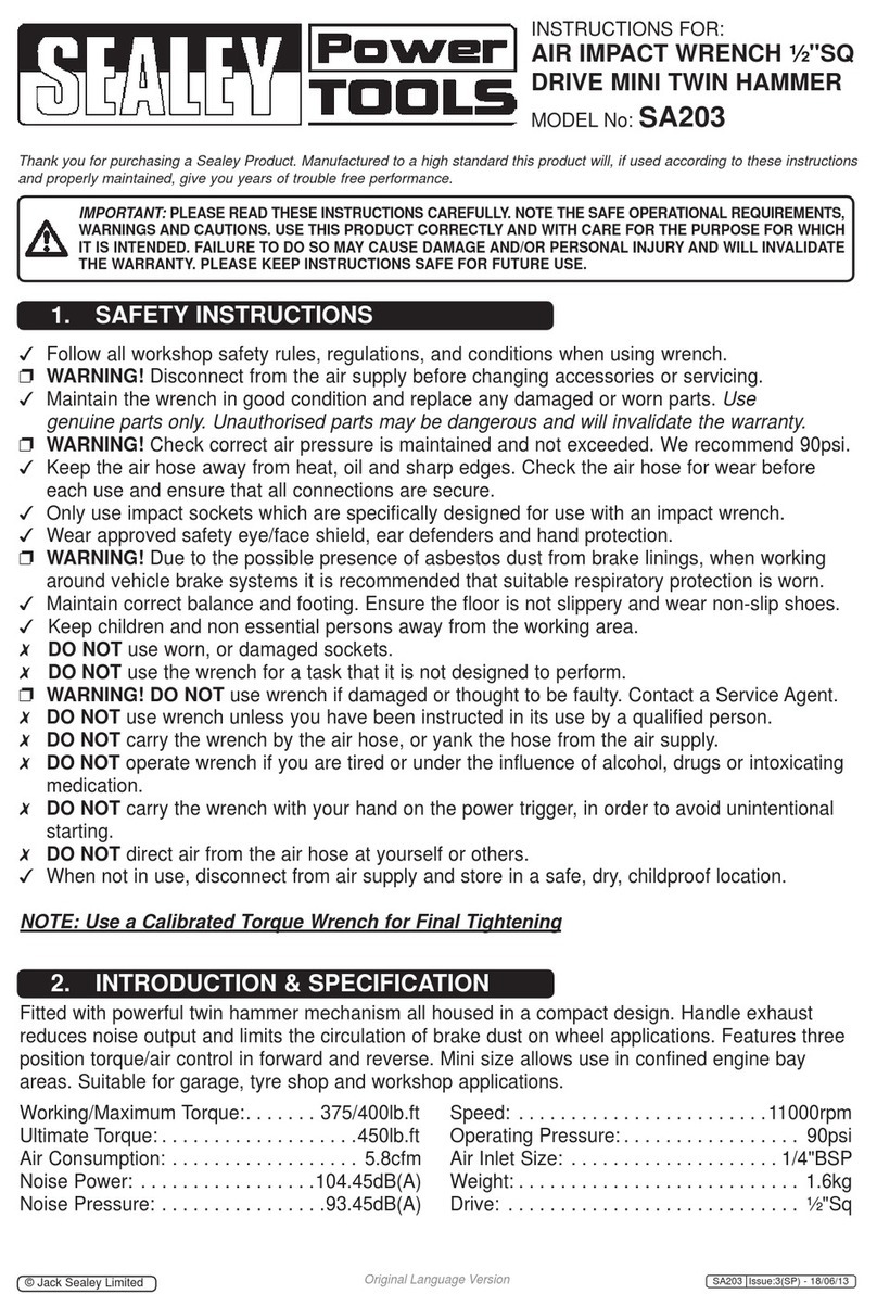 Sealey SA203 User manual