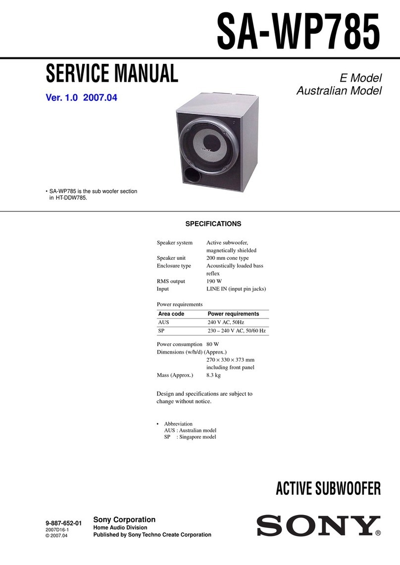Sony SA-WP785 Service manual
