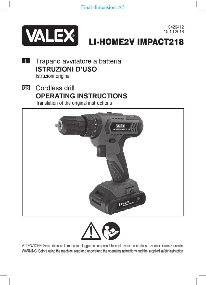 Valex LI-HOME2V IMPACT218 operating instructions Valex LI-HOME2V IMPACT218 operating instructions