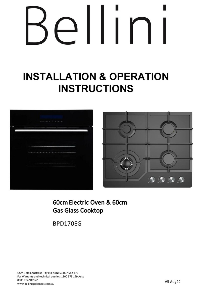Bellini BPD170EG Installation & operation instructions Bellini BPD170EG Installation & operation instructions