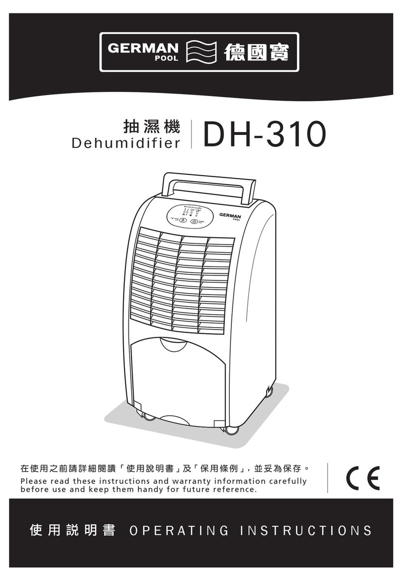 German pool DH-310 operating instructions