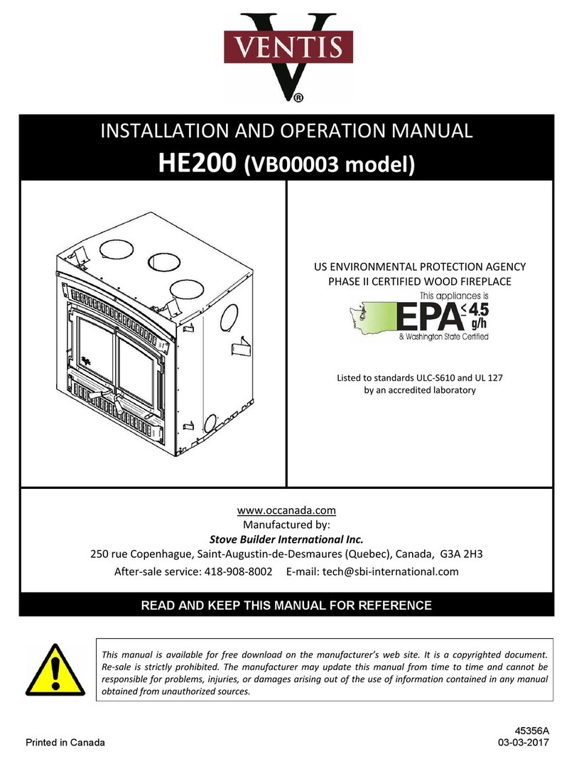 Ventis VB00003 Installation and operation manual Ventis VB00003 Installation and operation manual