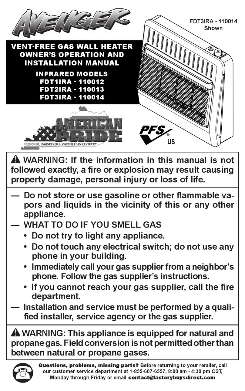 Avenger FDT3IRA OWNER'S OPERATION AND INSTALLATION MANUAL Avenger FDT3IRA OWNER'S OPERATION AND INSTALLATION MANUAL