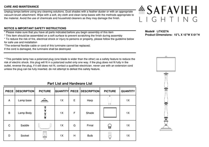 Safavieh Lighting LIT4327A manual