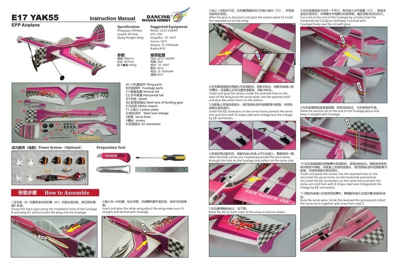 Dancing Wings Hobby E17 YAK55 instruction manual Dancing Wings Hobby E17 YAK55 instruction manual