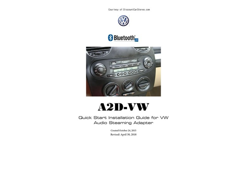 Volkswagen A2D-VW Quick start installation guide