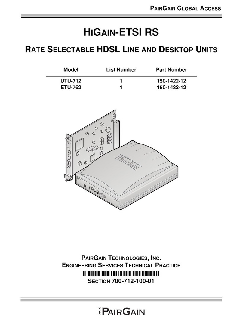 PairGain HiGain-ETSI RS UTU 712 manual