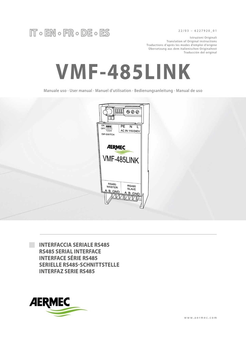 AERMEC VMF-485LINK user manual