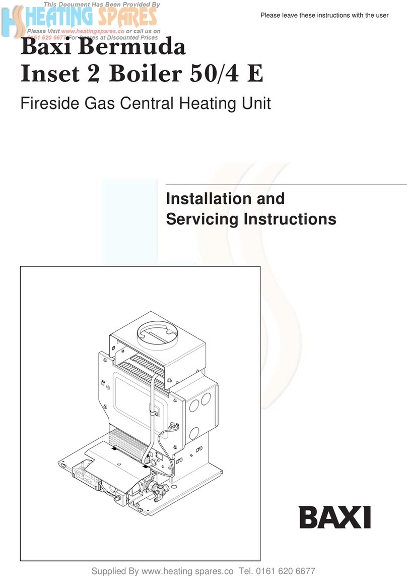 Baxi Bermuda Inset 2 Boiler 50/4 E User manual Baxi Bermuda Inset 2 Boiler 50/4 E User manual