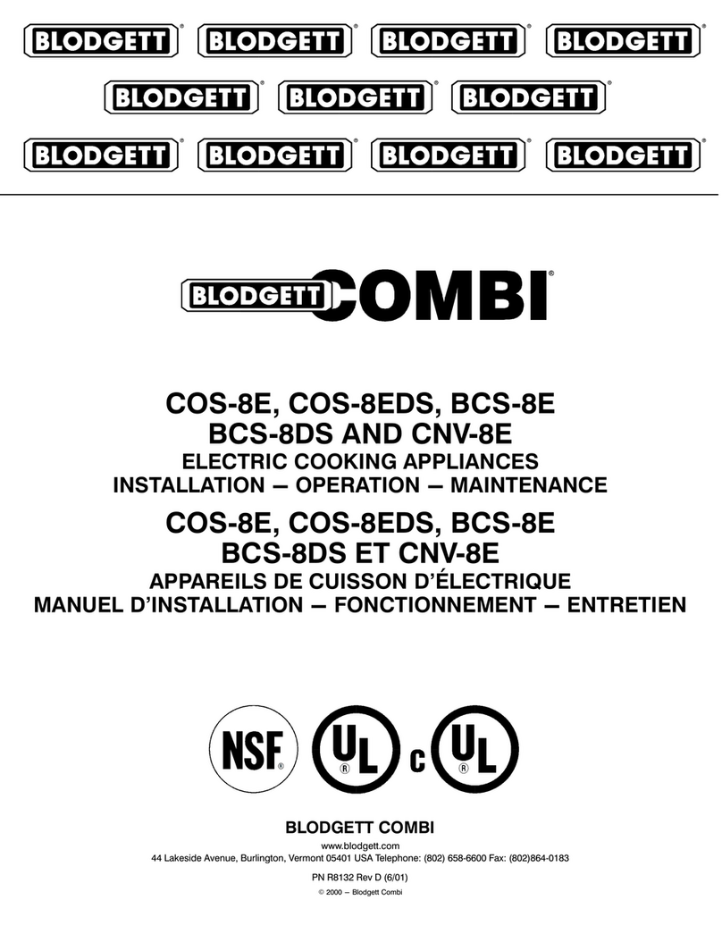 Blodgett Combi COS-8E Installation operation & maintenance
