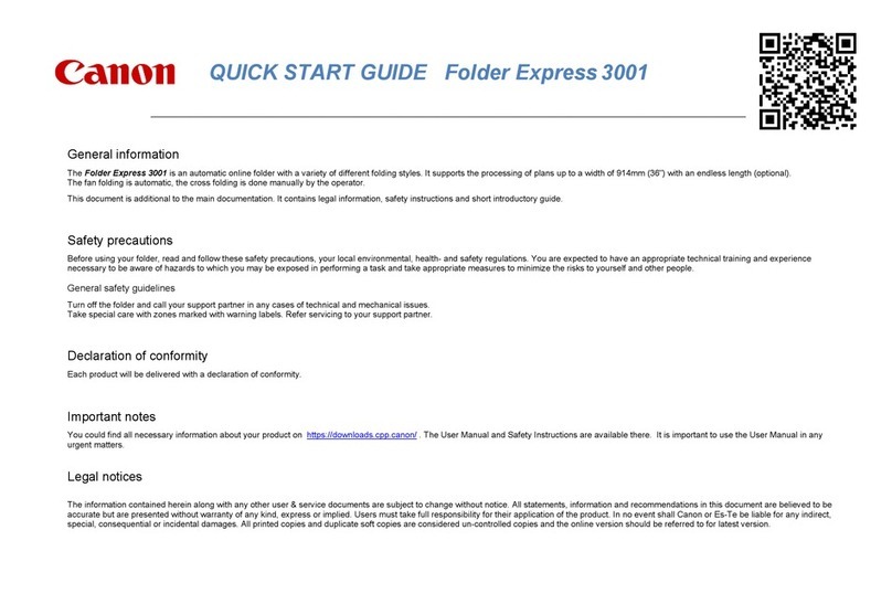Canon Folder Express 3001 User manual