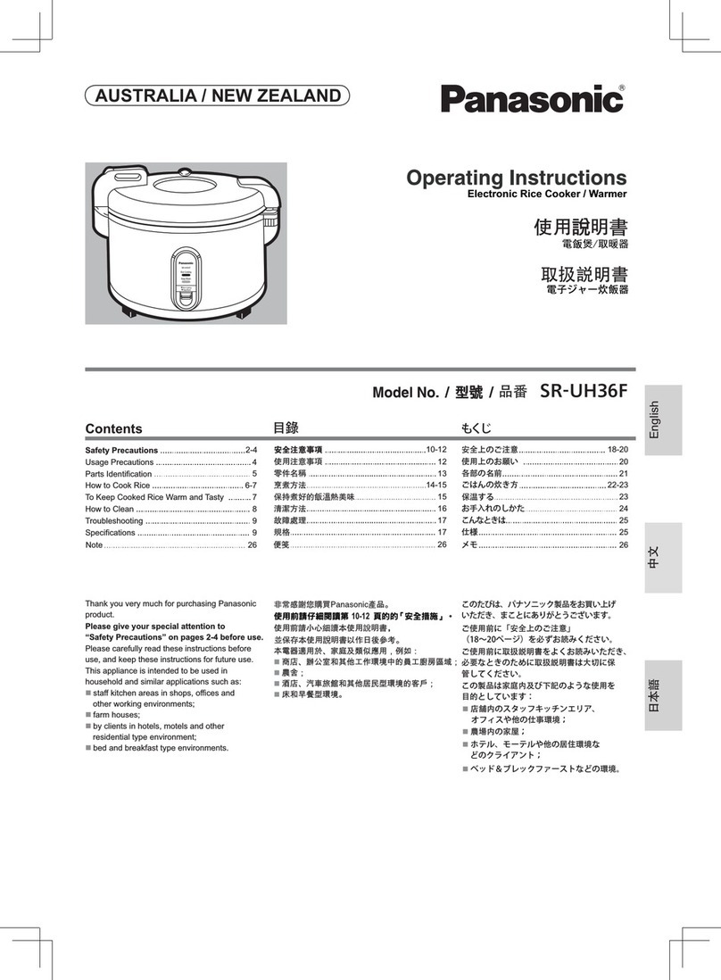 Panasonic SR-UH36F User manual