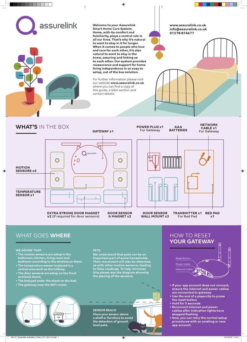 Assurelink Smart Home Care System quick start guide