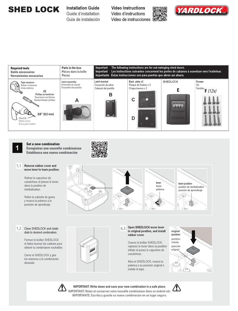 YARDLOCK SHED LOCK installation guide
