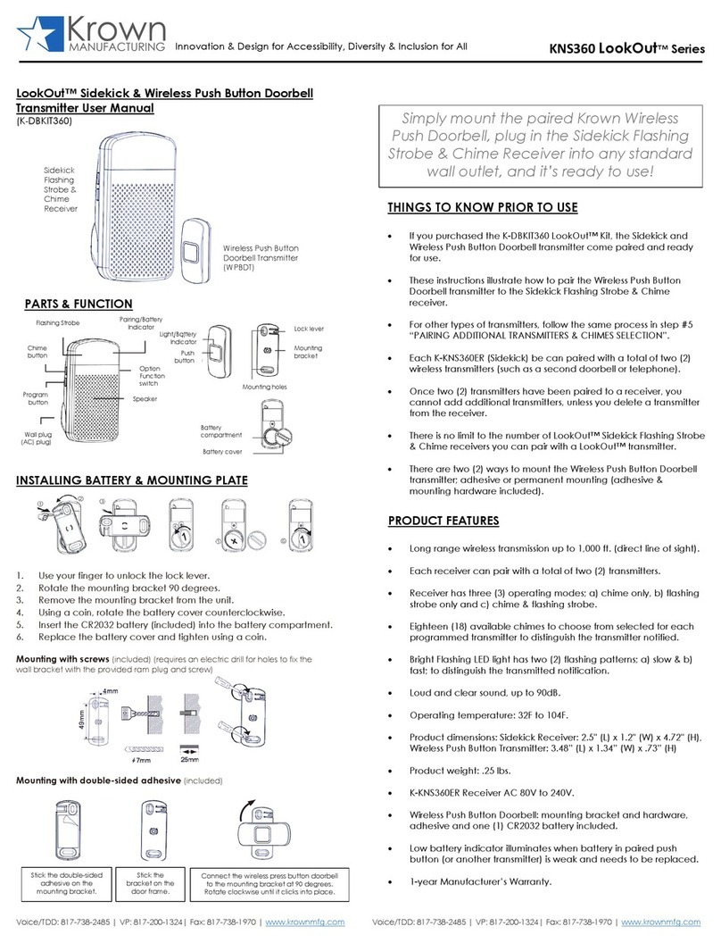 Krown KNS360 LookOut Series user manual Krown KNS360 LookOut Series user manual