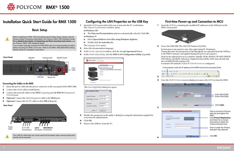 Polycom RMX 1500 Installation & quick start guide