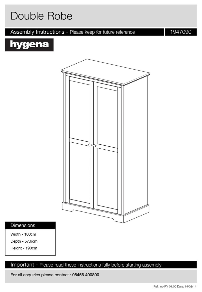 hygena Double Robe 1947090 Assembly instructions