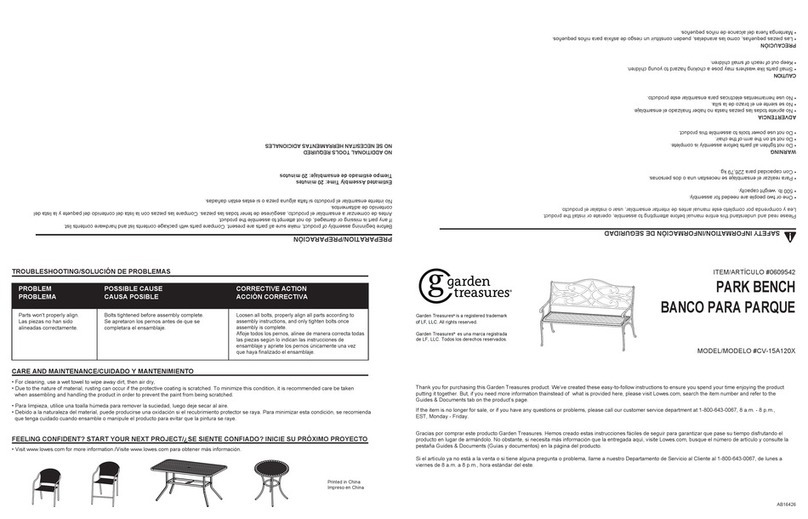 Garden Treasures CV-15A120X manual