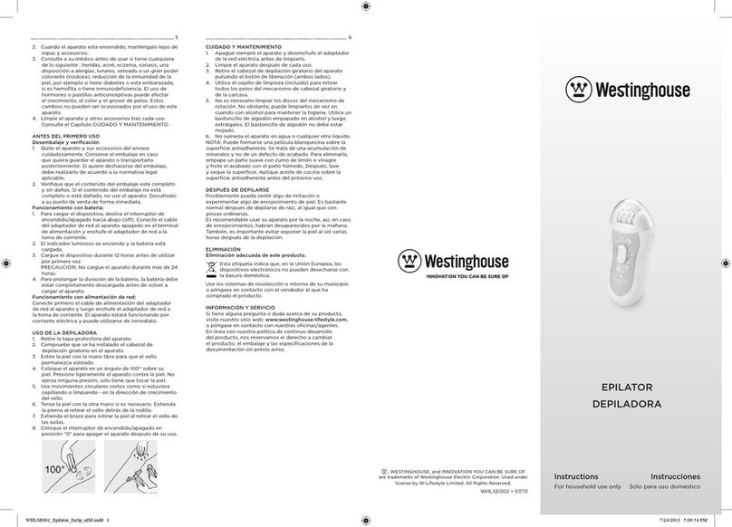 Westinghouse WHLSE002 instructions