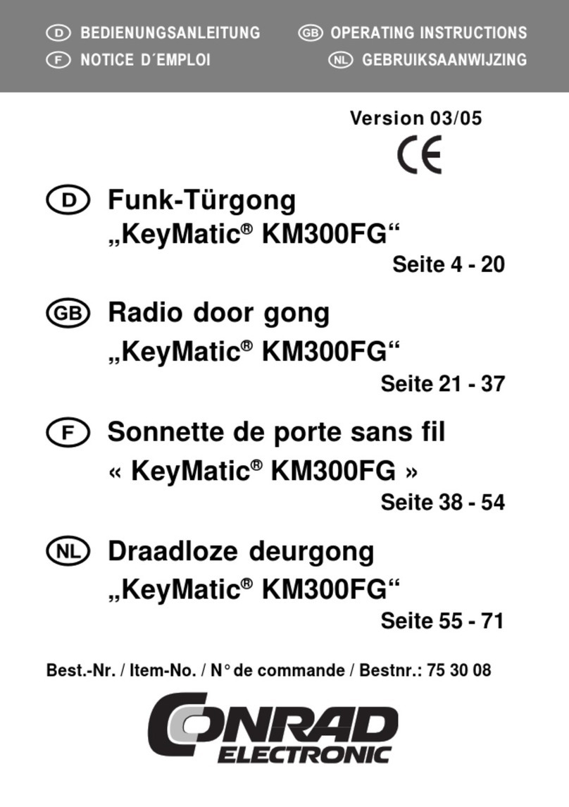 Conrad Electronic KeyMatic KM300FG User manual