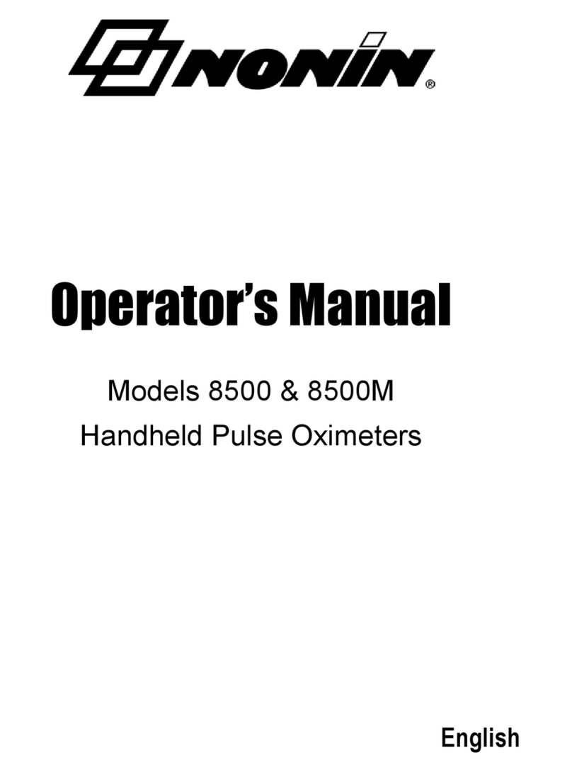 Nonin 8500 User manual