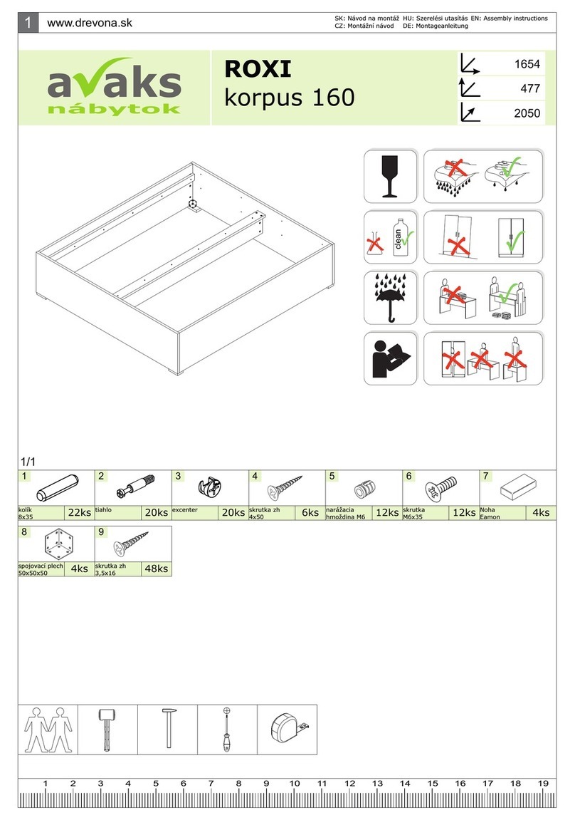 avaks nabytok ROXI Assembly instructions avaks nabytok ROXI Assembly instructions