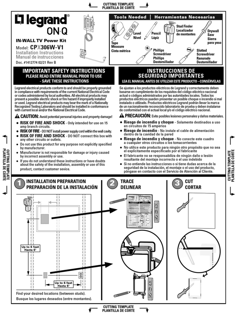 LEGRAND ON-Q CPX306W-V1 User manual