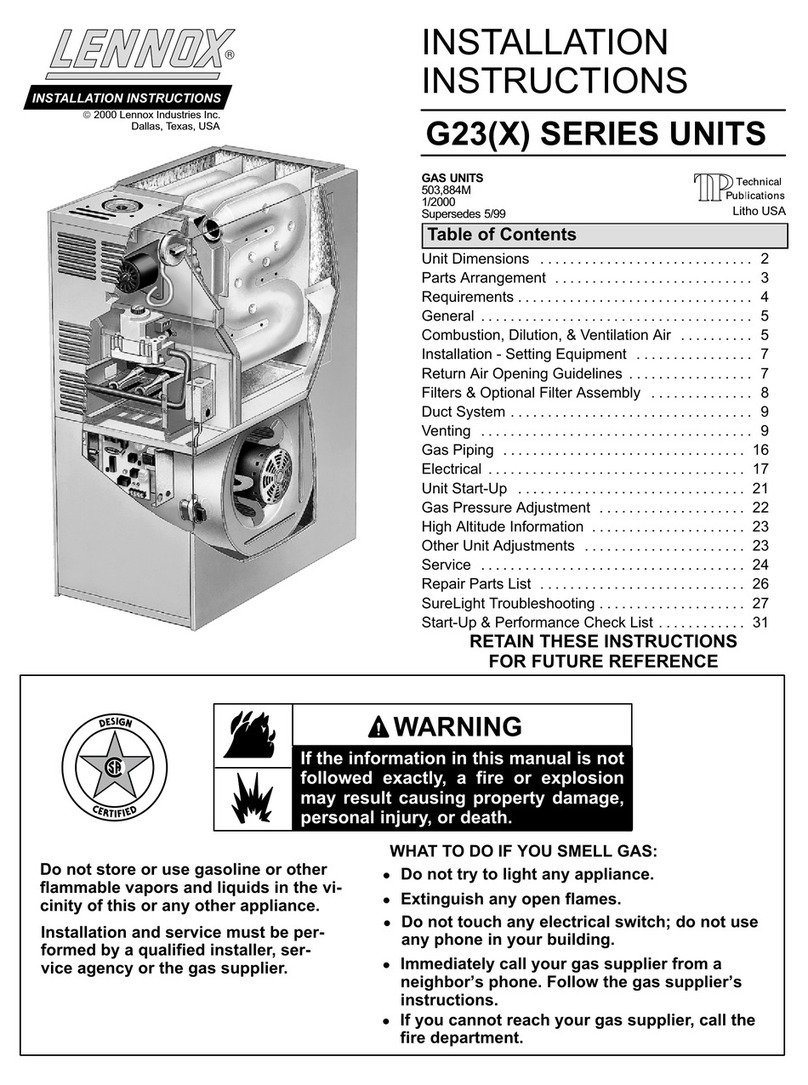 Lennox G23 Series User manual