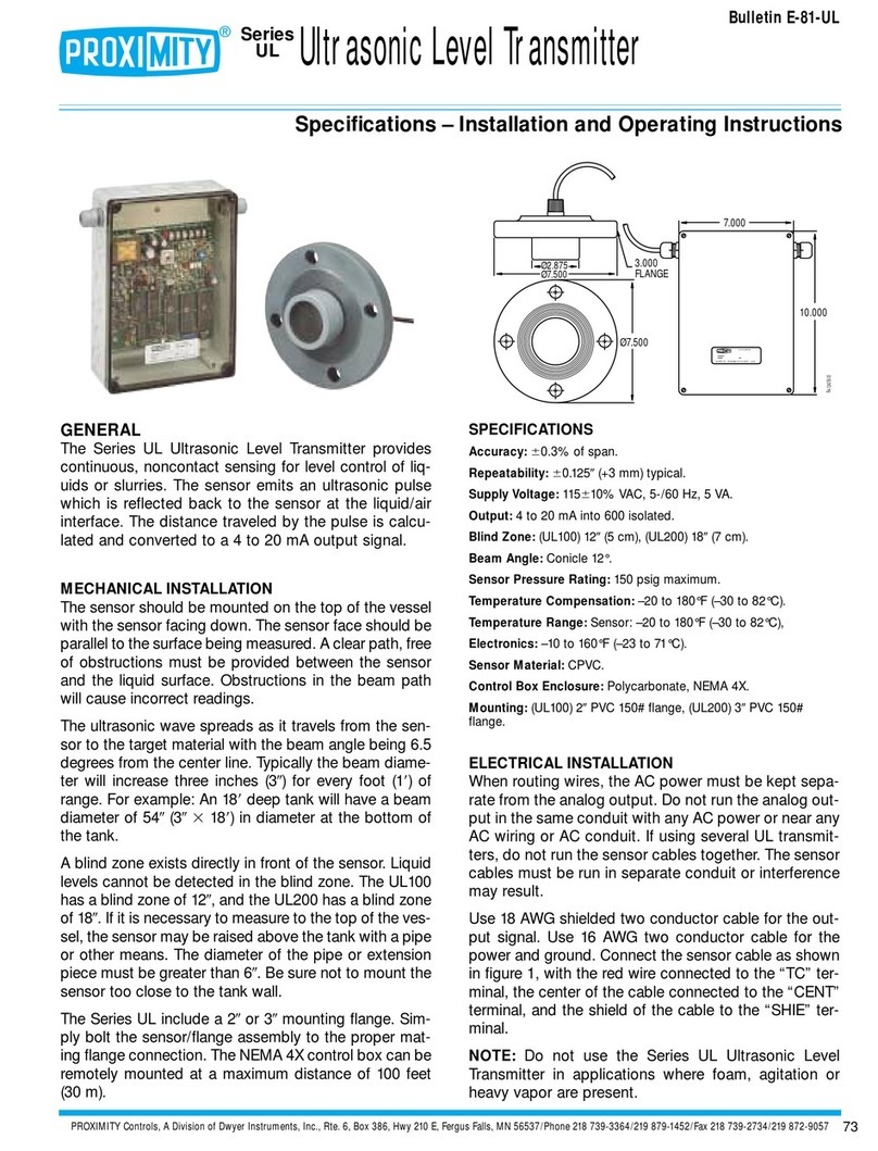 Dwyer Instruments ProxiMity UL Series User manual