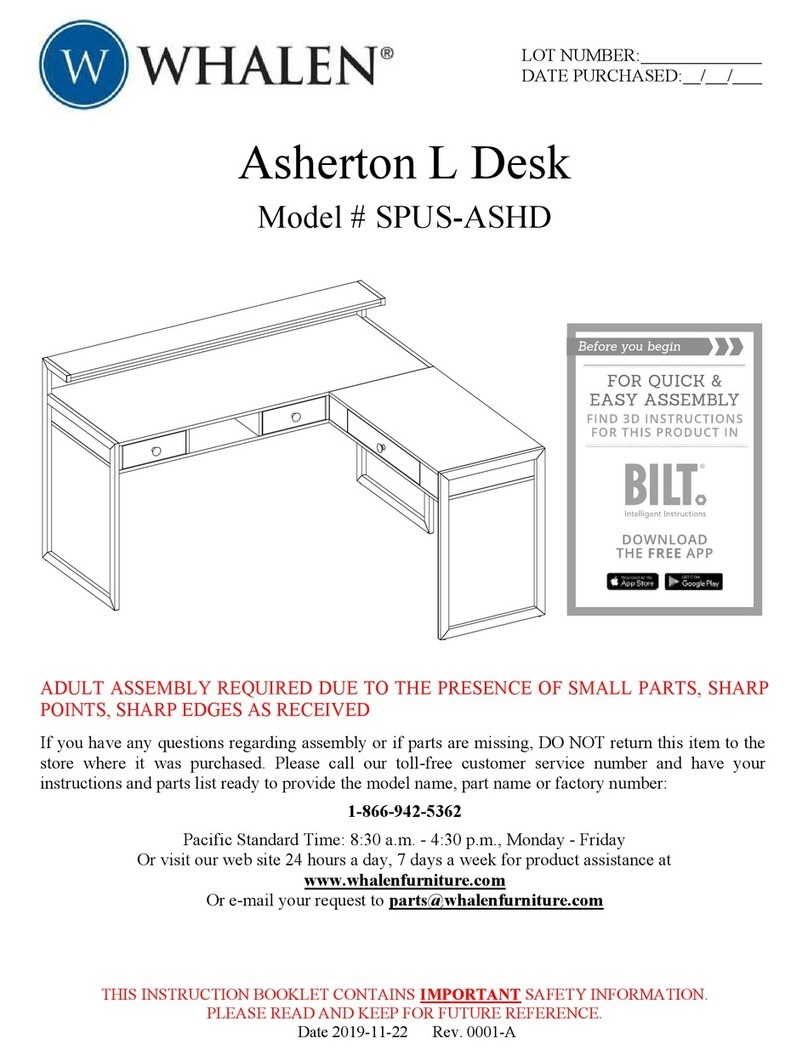 Whalen Asherton SPUS-ASHD User manual