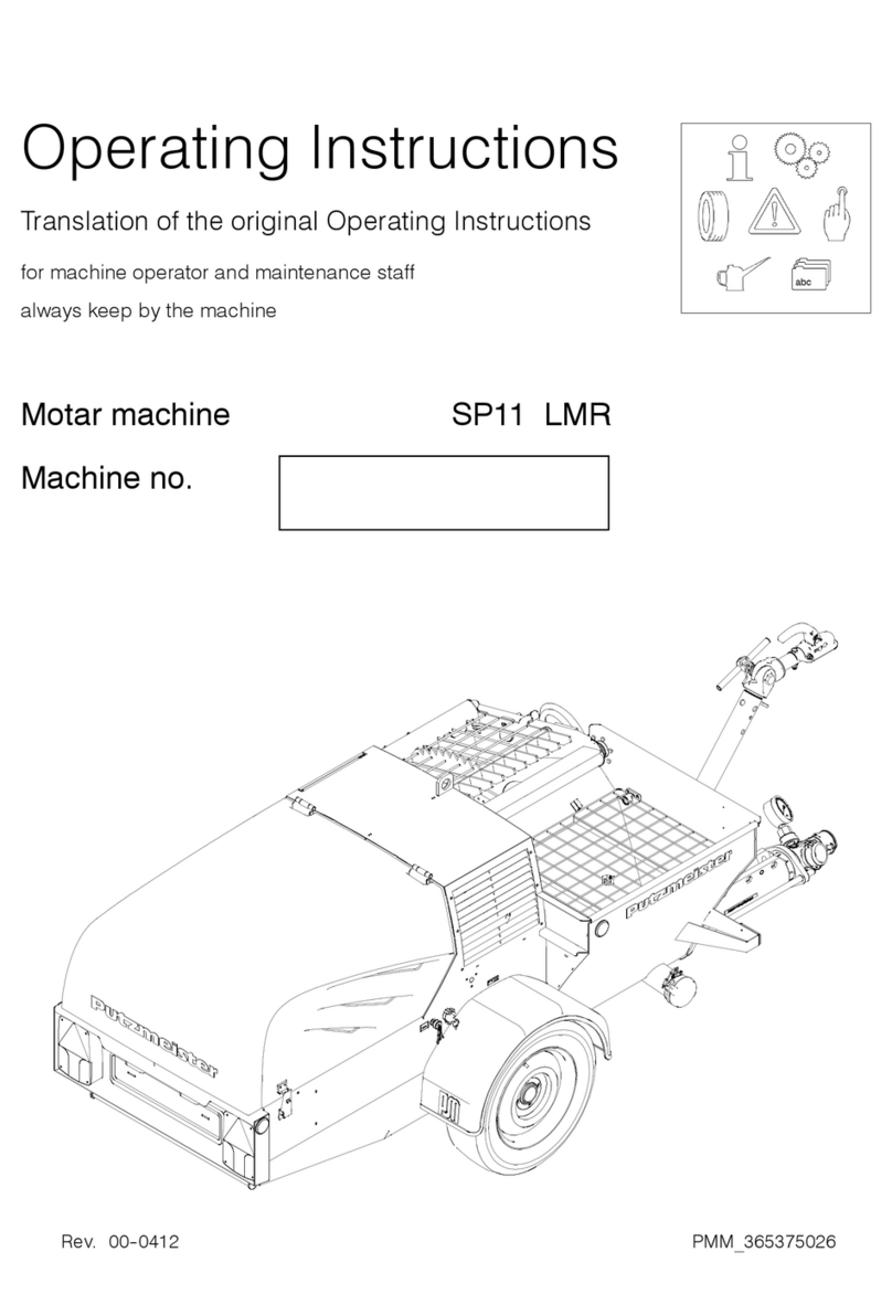 Putzmeister SP11 LMR operating instructions