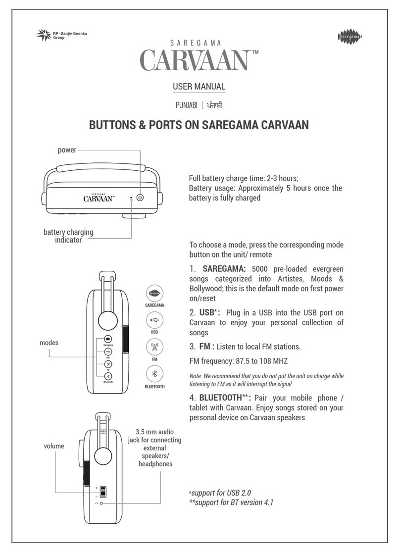 RP SAREGAMA CARVAAN user manual
