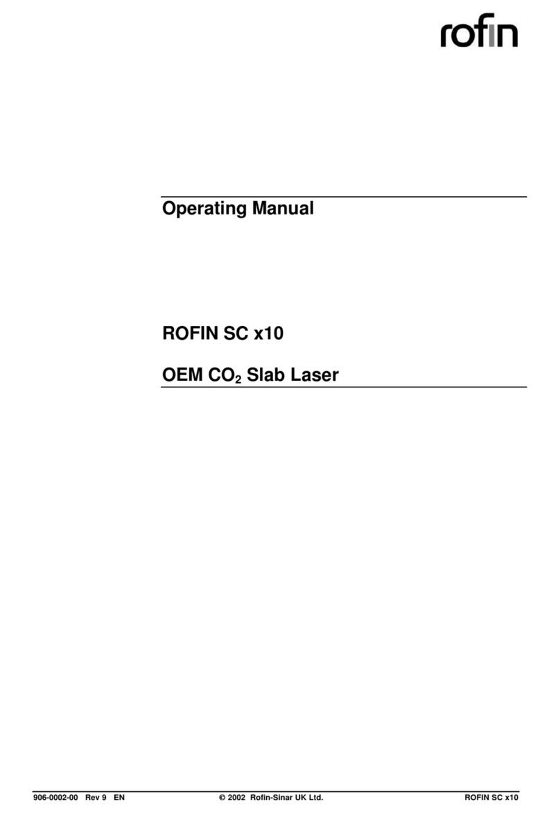Rofin SC x10 operating manual