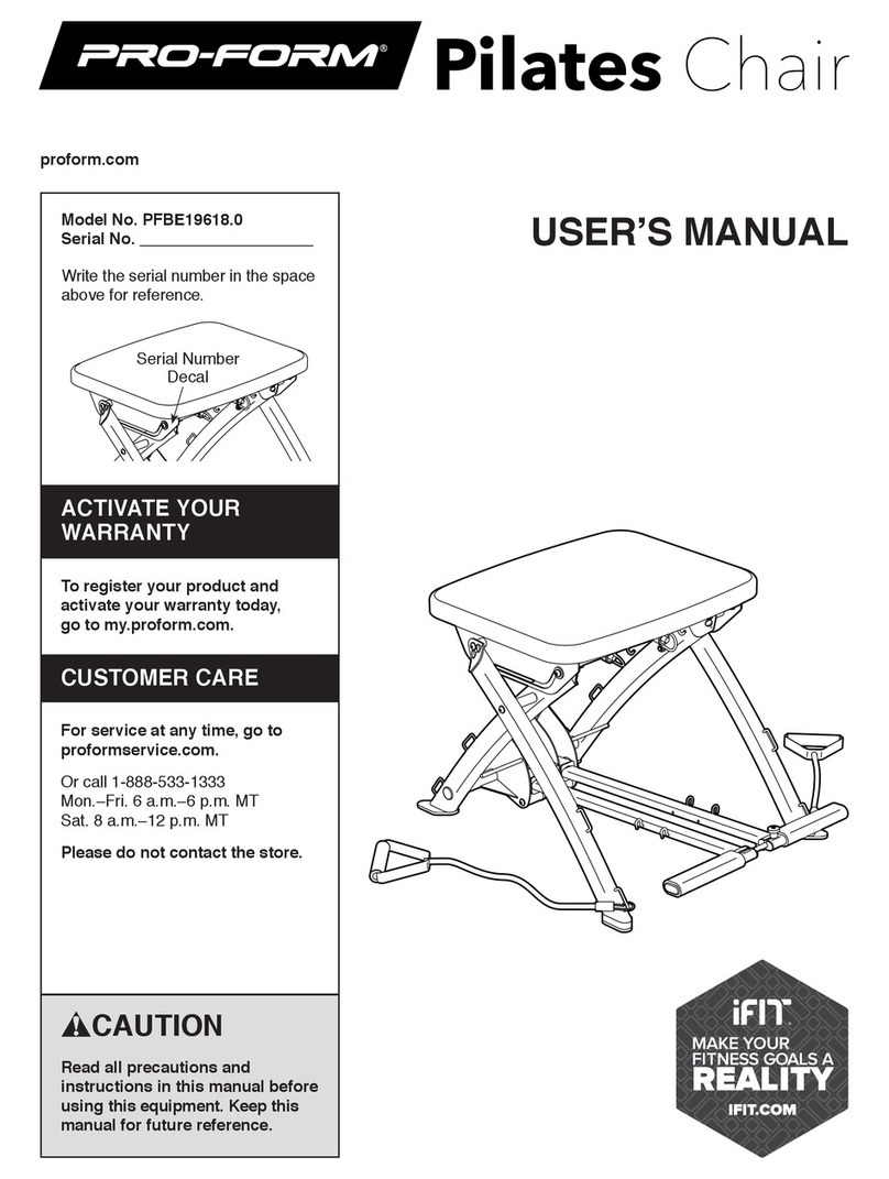 Pro-Form PFBE19618.0 User manual