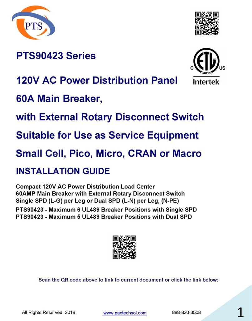 Pts PTS90423 Series User manual