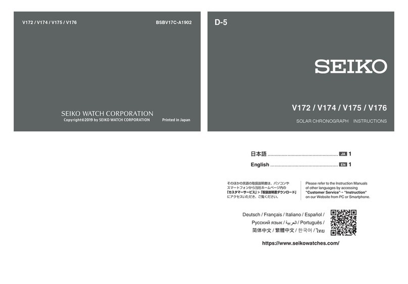 Seiko CAL. V176 instructions
