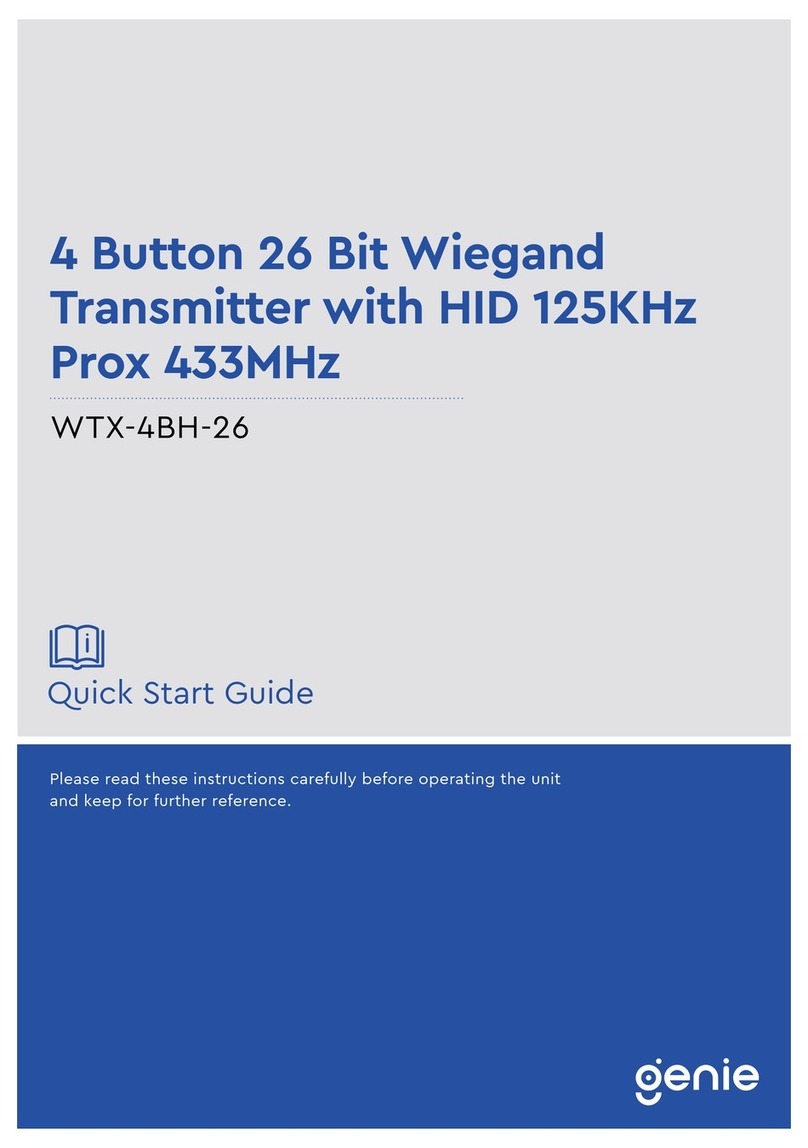 Genie WTX-4BH-26 User manual Genie WTX-4BH-26 User manual