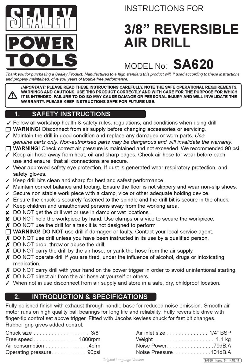 Sealey SA620 instructions
