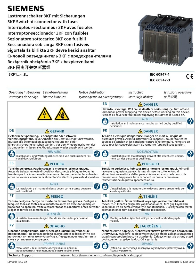 Siemens 3KF1-B Series User manual