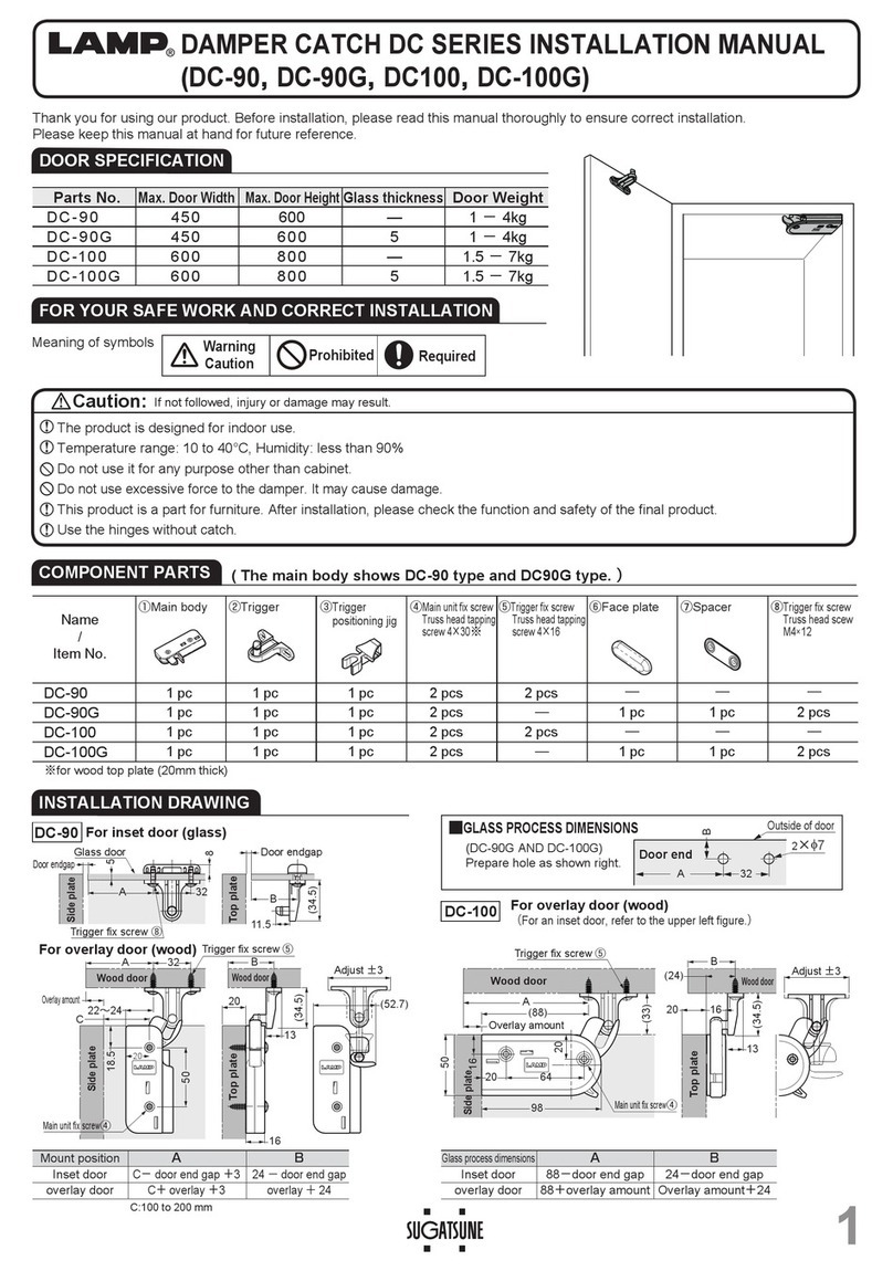 SUGATSUNE LAMP DC Series installation manual