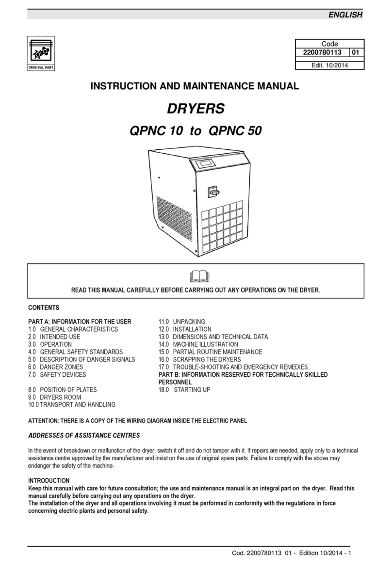 Quincy Compressor QPNC 10 Instruction and maintenance manual