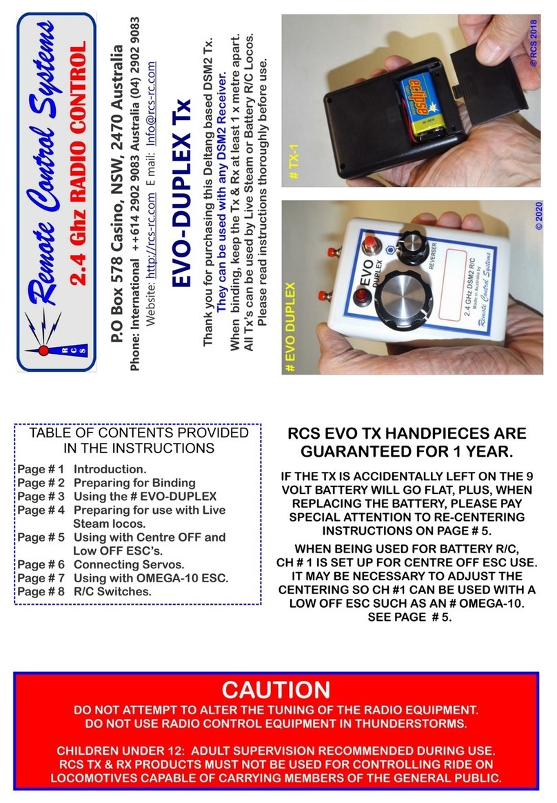 Remote Control Systems EVO-DUPLEX-Tx manual