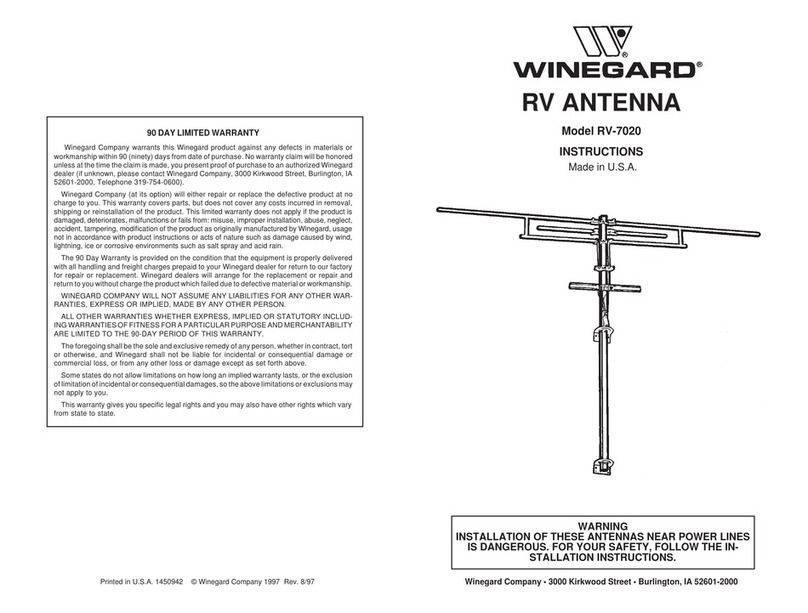Winegard RV-7020 User manual
