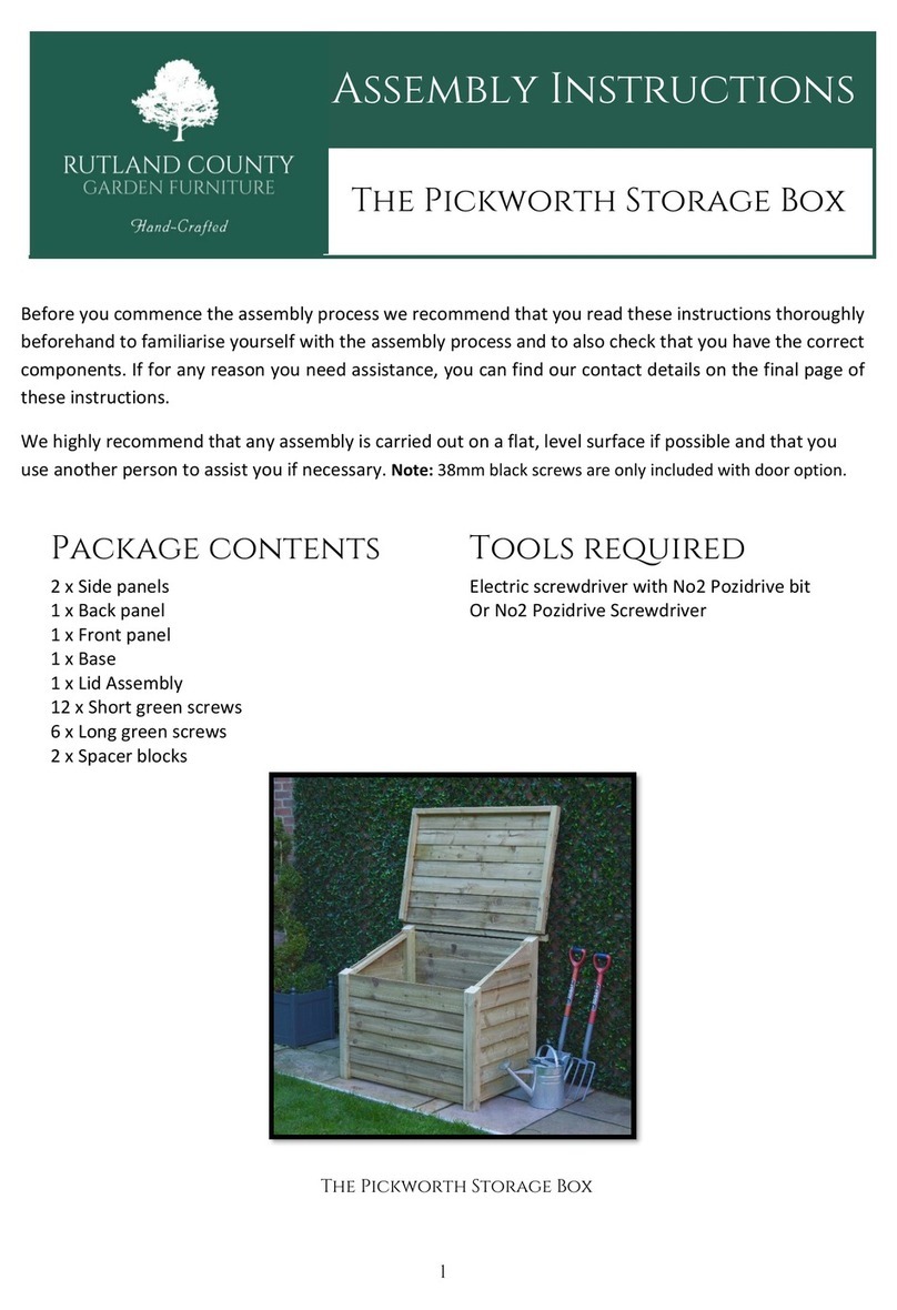 Rutland County Garden Furniture The Pickworth Storage Box Assembly instructions Rutland County Garden Furniture The Pickworth Storage Box Assembly instructions