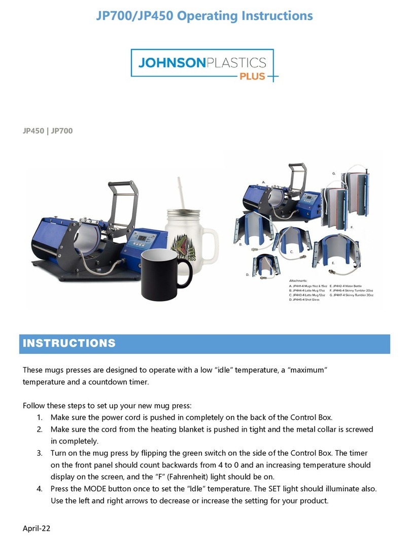 Johnson Plastics Plus JP700 operating instructions