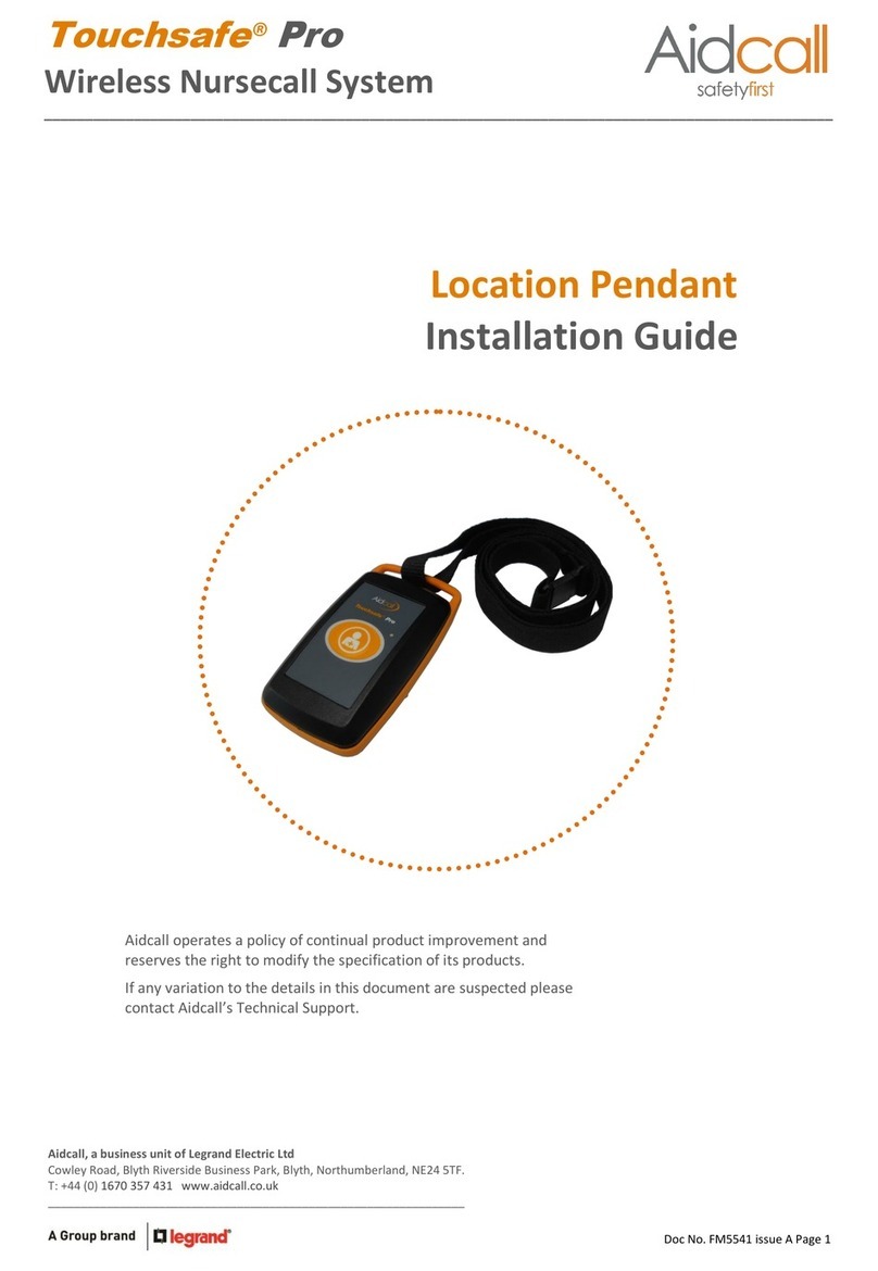 LEGRAND Aidcall Touchsafe Pro installation guide