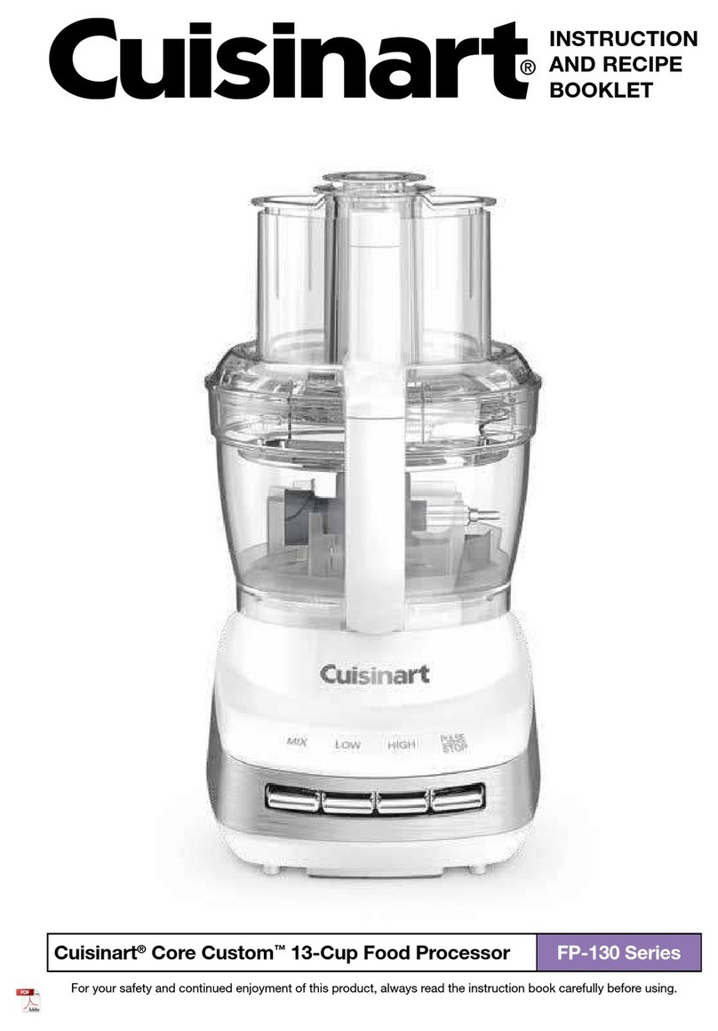 Cuisinart Core Custom FP-130 Series Service manual
