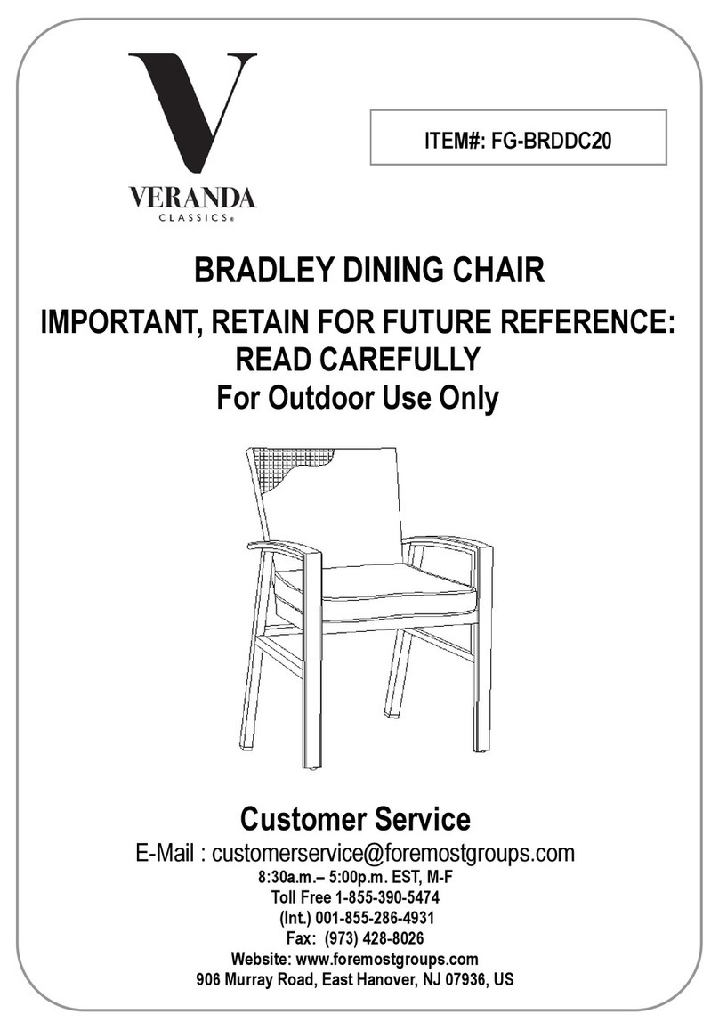 VERANDA CLASSICS BRADLEY FG-BRDDC20 manual